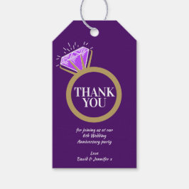 Amethyst vigseljubileumsring tack favorit presentetikett