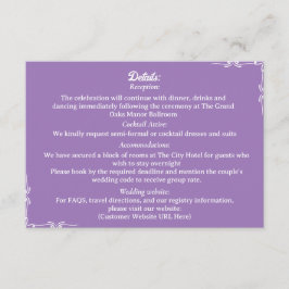 ​Amethyst & White Botanical Enclosure Card Tilläggskort