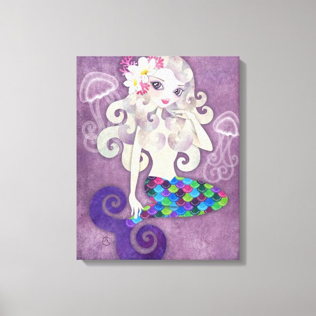 Amethyste Stretched Wrapped Canvas Print Wall Art (Framsida)