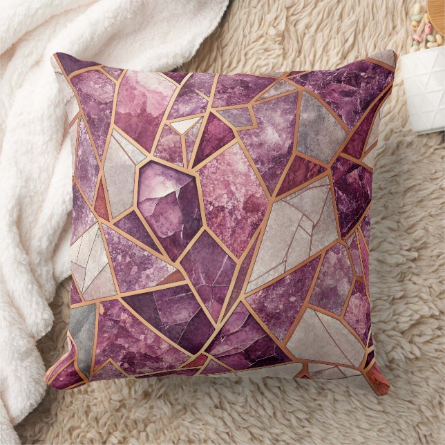 Amethystmosaik – Sprucket glas - Lila Kudde (Filt)
