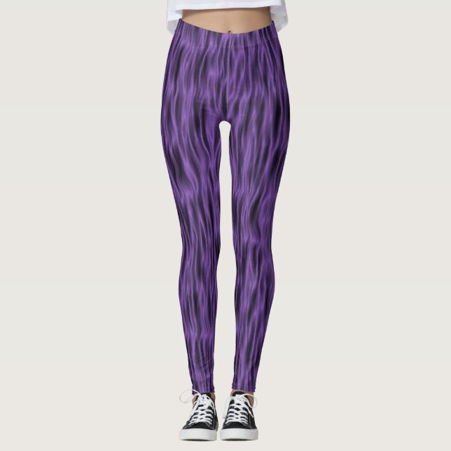 Ametist Lila Päls Leggings (Framsida)