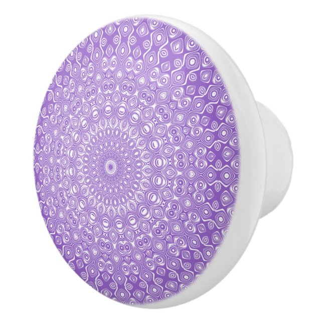 Ametist Mandala Mönsterdesign Knopp (Höger)