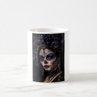 Ametist Orkidé Calavera – Gotisk Socker Skalle Kaffemugg
