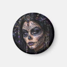 Ametist Orkidé Calavera – Gotisk Socker Skalle