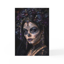 Ametist Orkidé Calavera – Gotisk Sockerskalle