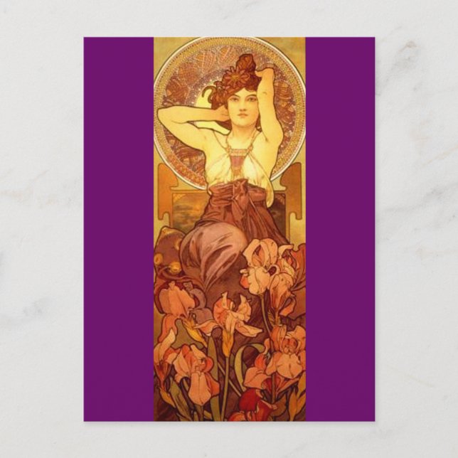 Ametyst - Art nouveau Vykort (Framsida)