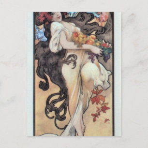 Ametyst av Alphonse Mucha Vykort