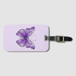 Ametyst Butterfly Luggage Tag Bagagebricka