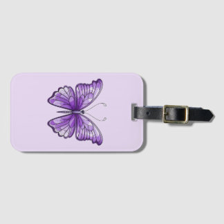 Ametyst Butterfly Luggage Tag Bagagebricka