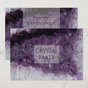 Ametyst Cave Crystal Party Inbjudningar