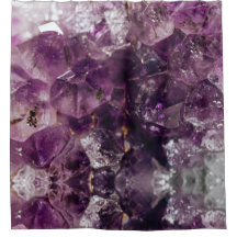 Ametyst Crystal Cleansing Energy Shower Curtain