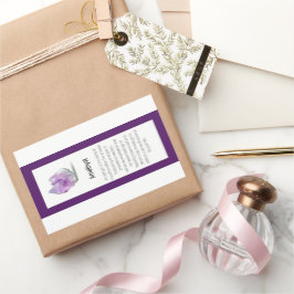 Ametyst Crystal: Jewelry Gemstone Paket Rektangulärt Klistermärke