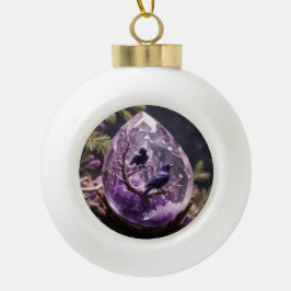 Ametyst Crystal - Kråkor Ravens jul Ornament