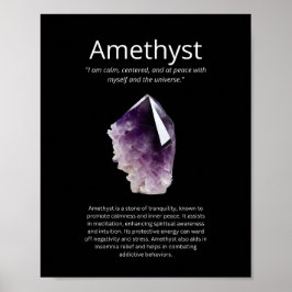 Ametyst Crystal Stone betyder Poster