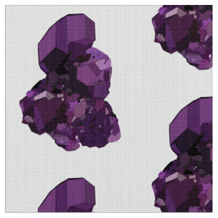 Ametyst Crystal Stone Polyester Poplin Fabric Tyg