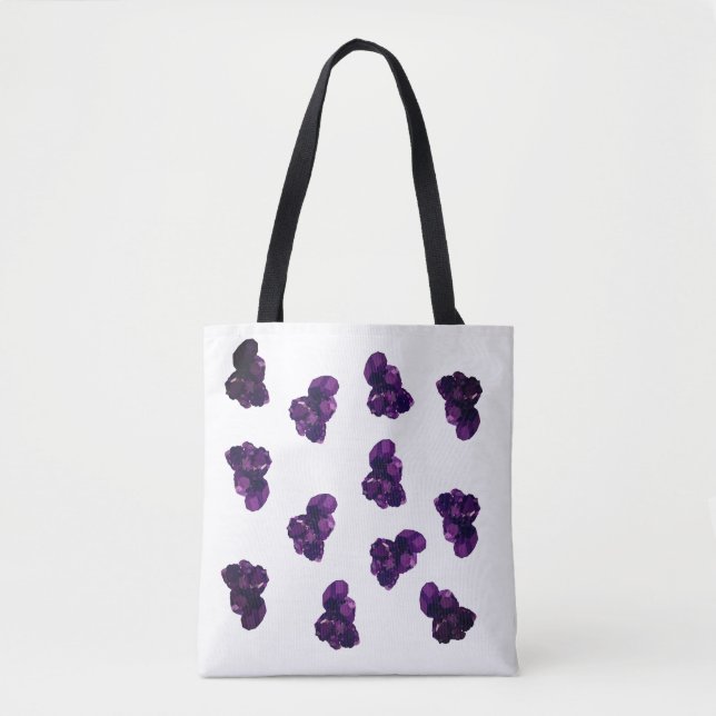 Ametyst Crystal Stone Tote Bag Tygkasse (Framsida)
