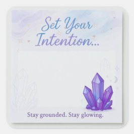 Ametyst Crystal-Thated Pastel Sticker Fyrkantigt Klistermärke