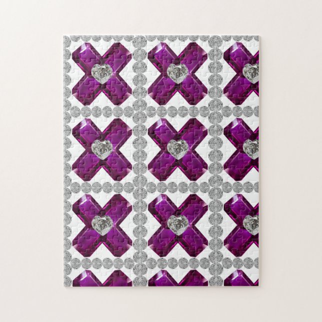 Ametyst Diamond Art, Lila Pussel (Vertikal)