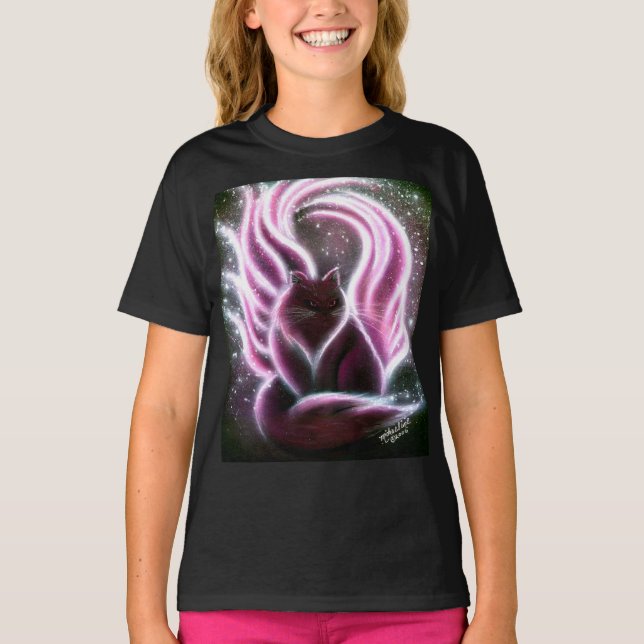 Ametyst Fairy Cat T-shirt (Framsida)