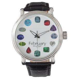 Ametyst, februari Birthstone Armbandsur