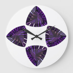 Ametyst februari Birthstone Lila Large Clock Stor Klocka