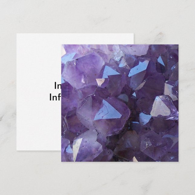 Ametyst fototom inbjudningar (Fram/baksida)