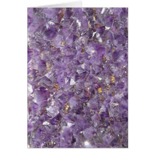 Ametyst gem violet kristallsten hälsningskort