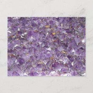 Ametyst gem violet kristallsten vykort