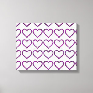 Ametyst Gemstone Heart Lila Canvastryck