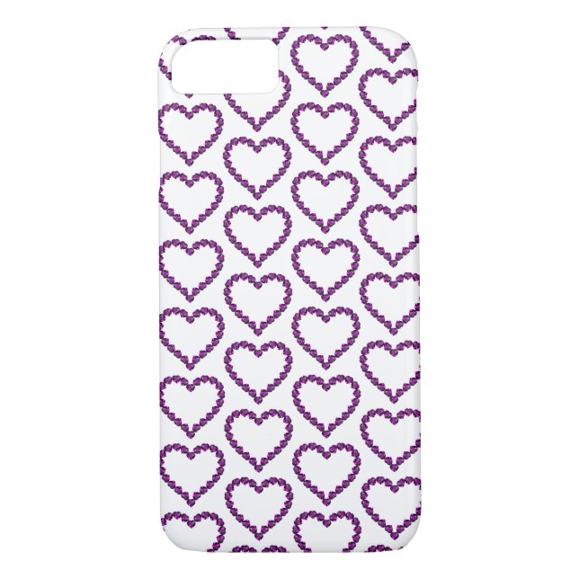 Ametyst Gemstone Heart Lila Case-Mate iPhone Skal (Baksida)