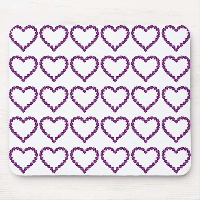 Ametyst Gemstone Heart Lila Musmatta (Framsidan)