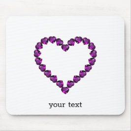 Ametyst Gemstone Heart Lila Musmatta