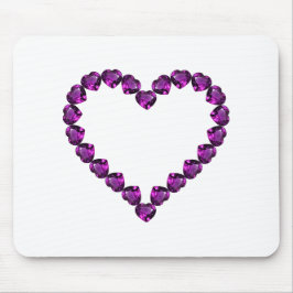 Ametyst Gemstone Heart Lila Musmatta