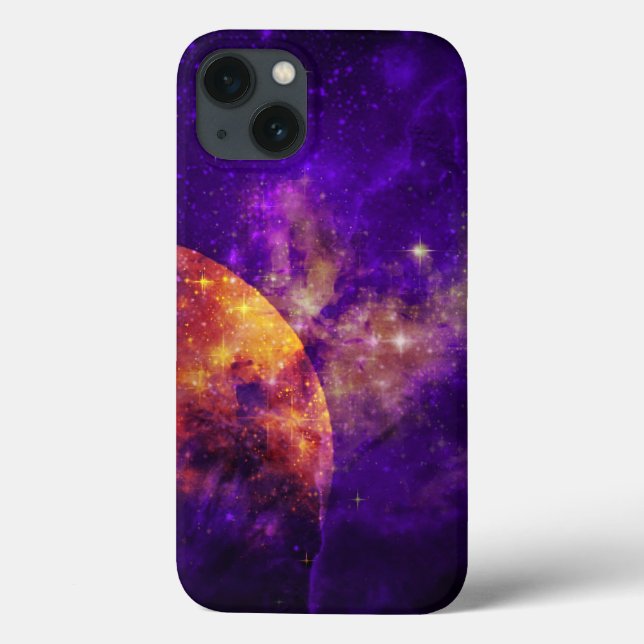 Ametyst Himlar, Golden Planet n Nebula iPad Case (Baksida)