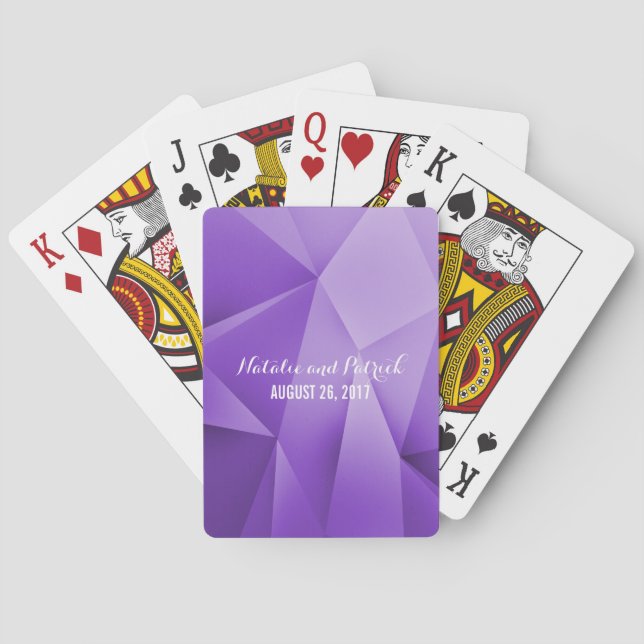Ametyst Jewel Tones Bröllop, uppspelningskort Casinokort (Baksidan)