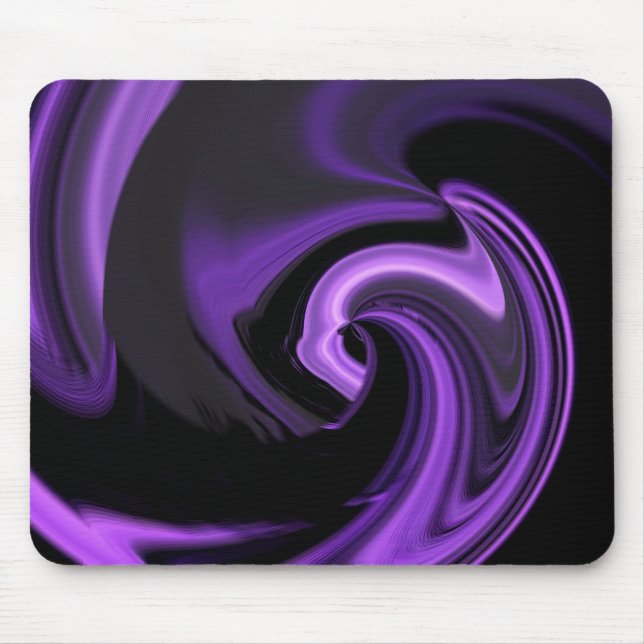Ametyst Lila Abstrakt Heart Mousepad Musmatta (Framsidan)
