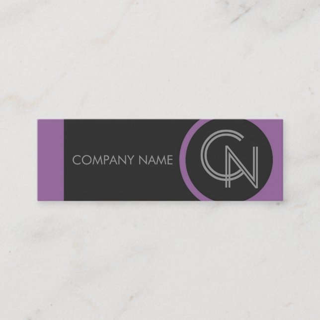 Ametyst Lila Bold Mini Visitkort (Framsida)
