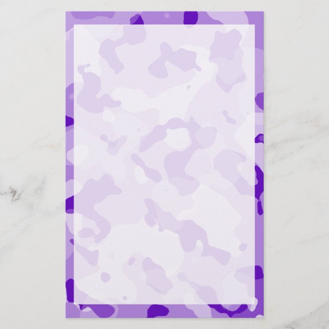 Ametyst Lila Camo; Camouflage Brevpapper (Framsida)