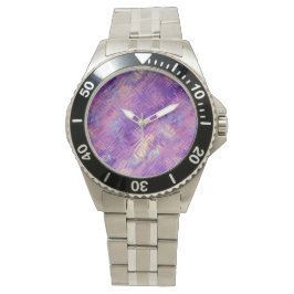 Ametyst Lila Crystal Gel Struktur Armbandsur