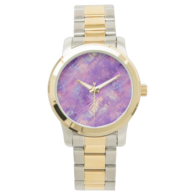 Ametyst Lila Crystal Gel Struktur Armbandsur (Framsida)