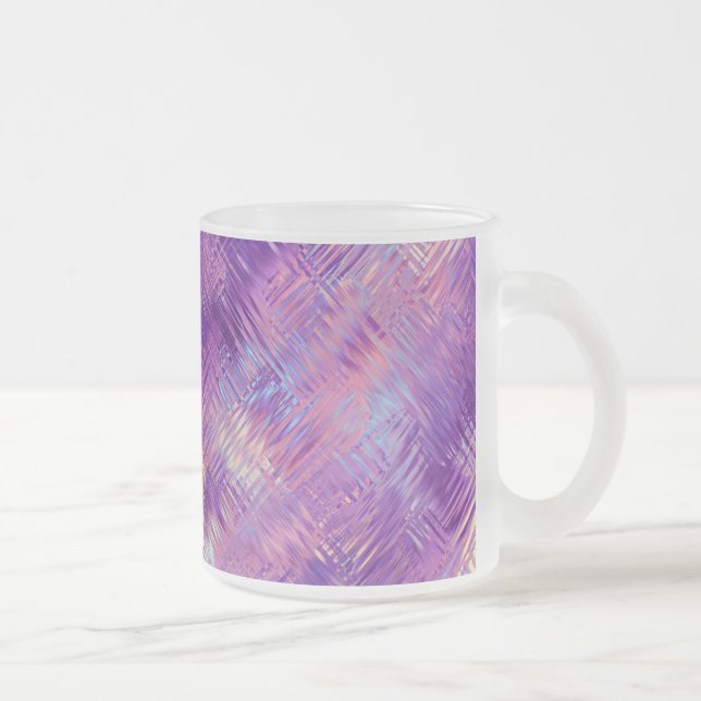 Ametyst Lila Crystal Gel Struktur Frostad Glasmugg (Höger)