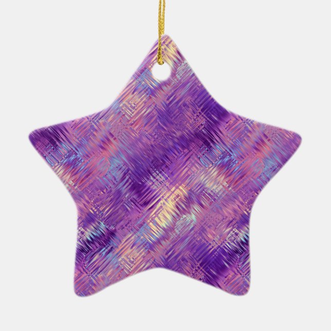 Ametyst Lila Crystal Gel Struktur Julgransprydnad Keramik (Framsidan)
