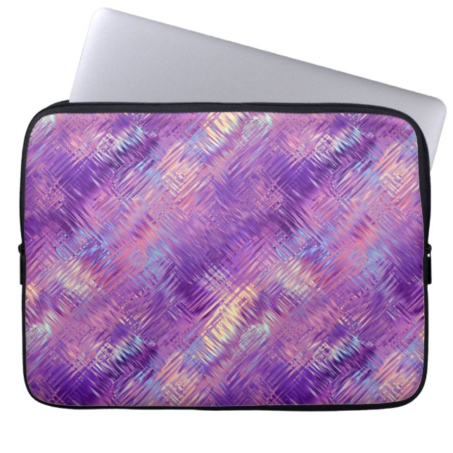 Ametyst Lila Crystal Gel Struktur Laptop Fodral (Framsidan)