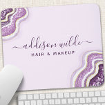 Ametyst Lila Glitter Agate Geode Luxe Chic Musmatta<br><div class="desc">Ametyst Lila Glitter Agate Geode Luxe Chic Mouse Pad. Perfekt för konstnärer,  hårstilister,  kosmetologer med mera!</div>