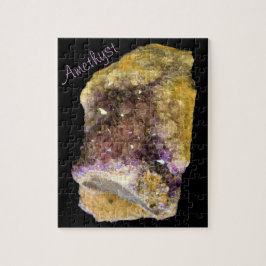 Ametyst Lila Mineral Sten Natur Fotografi Pussel