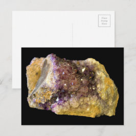 Ametyst Lila Mineral Sten Natur Fotografi Vykort