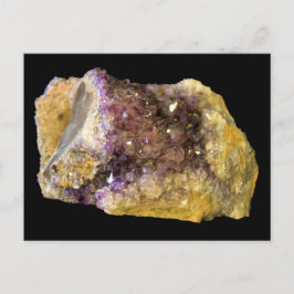 Ametyst Lila Mineral Sten Natur Fotografi Vykort