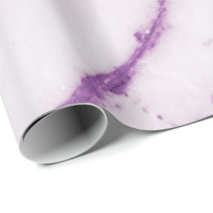 Ametyst Lila Plum White Carrara Marble Stone Presentpapper
