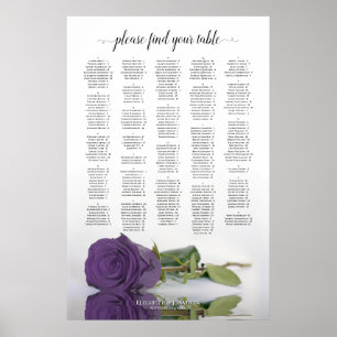 Ametyst Lila Ro Alfabetiskt sittningsschema Poster