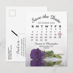 Ametyst Lila Ro Calendar Spara datum Meddelande Vykort